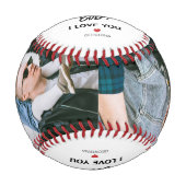 Modern 2 Foto Collage Bester Vater je! Baseball (Vorderseite)