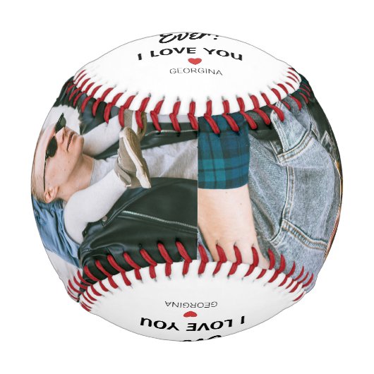 Modern 2 Foto Collage Bester Vater je! Baseball (Vorderseite)