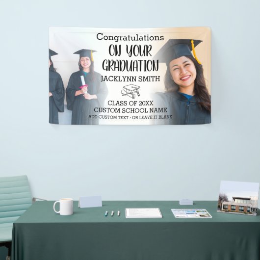 Modern 2 Foto Collage Graduation Banner (Messeveranstaltung)