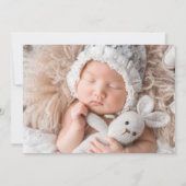 Modern 2 Foto Girl Birth Ankündigung (Rückseite)