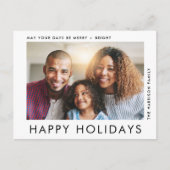 Modern 2 Foto Happy Holidays Weihnachten (Vorderseite)