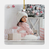 Modern 2 Foto Joybook Weihnachten Grün Keramikornament (Rückseite)