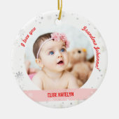 Modern 2 Fotos Baby Girl Keramik Ornament (Vorne)