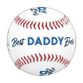 Modern 2 Photo Collage Best Daddy Ever Baseball (Rückseite)