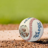 Modern 2 Photo Collage Best Daddy Ever Baseball