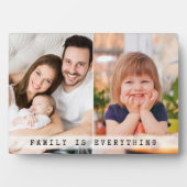 Modern 2 Photo Collage Family Is Everything Quote Fotoplatte (Vorderseite)