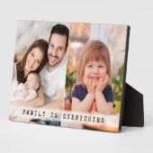 Modern 2 Photo Collage Family Is Everything Quote Fotoplatte (Seite)