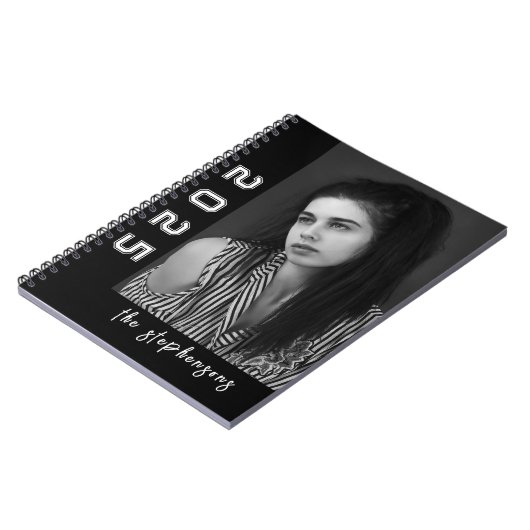 Modern 2 Photo Collage Personalized Notizblock (Linke Seite)