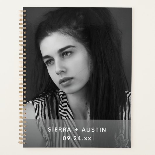 Modern 2 Photo Collage Personalized Planer (Vorderseite)