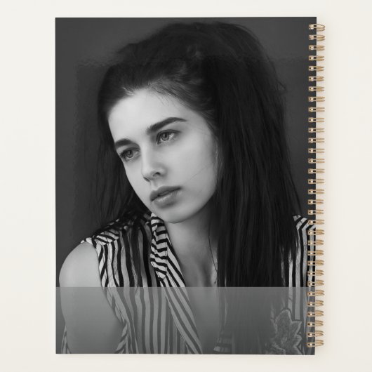 Modern 2 Photo Collage Personalized Planer (Rückseite)