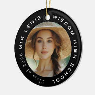 Modern 2 Photo Grad  Keramik Ornament