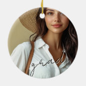 Modern 2 Photo Grad  Keramik Ornament (Hinten)