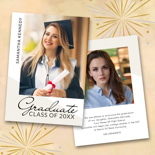 Modern 2 Photo Graduation Class of 2026  Ankündigung