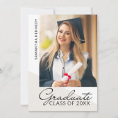 Modern 2 Photo Graduation Class of 2026  Ankündigung (Vorderseite)