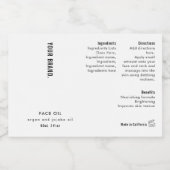 Modern 2oz Dropper Bottle Waterproof Label Lebensmitteletikett (Einzelnes Label)