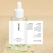 Modern 2oz Dropper Bottle Waterproof Label Lebensmitteletikett