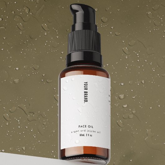 Modern 2oz Dropper Bottle Waterproof Label Lebensmitteletikett