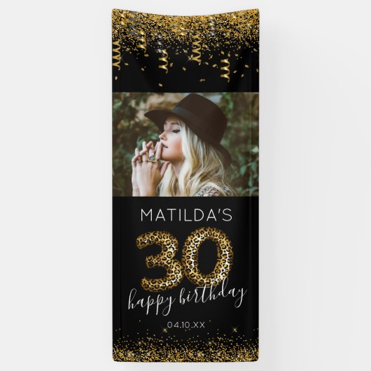 Modern 30. Geburtstag Party Banner (Vertikal)