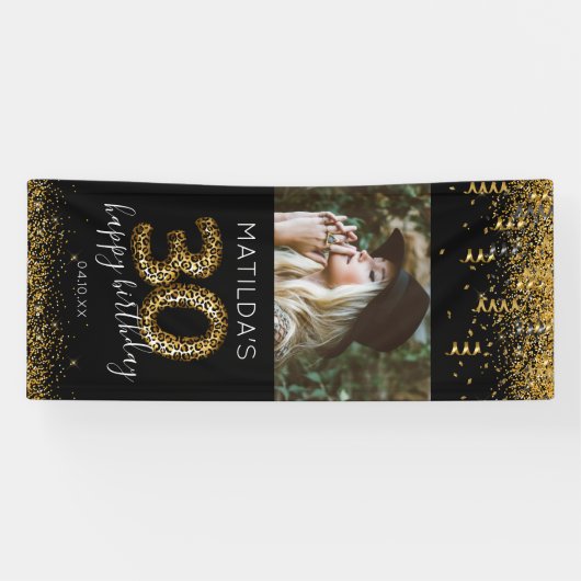 Modern 30. Geburtstag Party Banner (Horizontal)