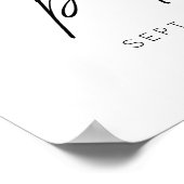 Modern 30th Birthday Party Script Photo Welcome Poster (Ecke)