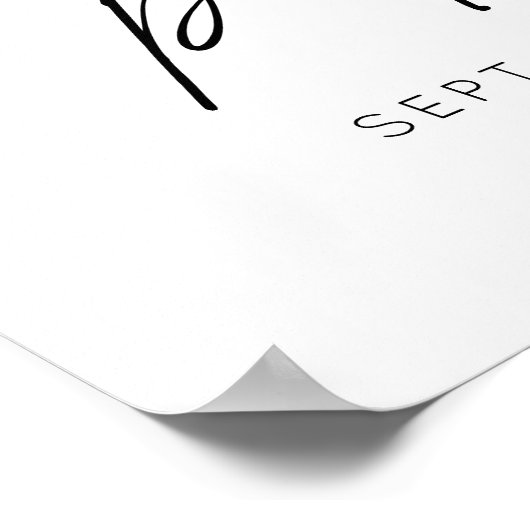 Modern 30th Birthday Party Script Photo Welcome Poster (Ecke)