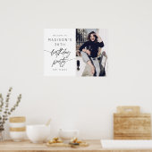 Modern 30th Birthday Party Script Photo Welcome Poster (Küche)