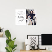 Modern 30th Birthday Party Script Photo Welcome Poster (Heimbüro)