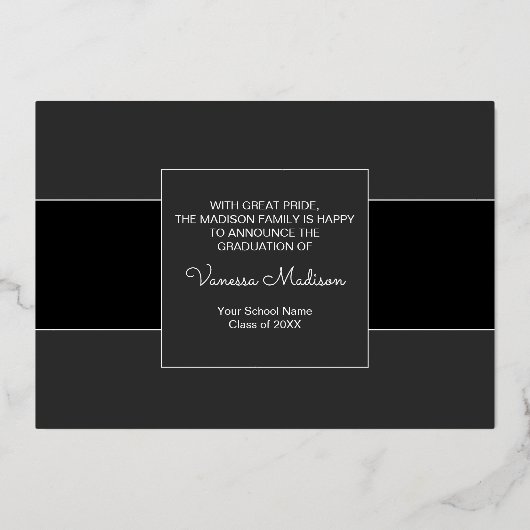 Modern | 3 Ankündigung von Foto Foil Abschluss (Rückseite)