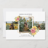 Modern 3 Foto Collage Abschluss Einladung (Vorderseite)