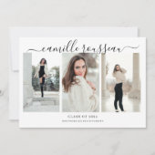 Modern 3 Foto Collage Abschluss Einladung (Vorderseite)