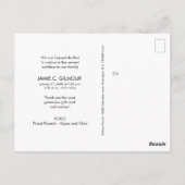 Modern 3 Foto Collage Baby Boy Birth Postkarte (Rückseite)