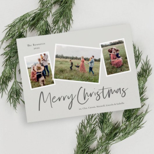 Modern 3 Foto Collage Frohe Weihnachten