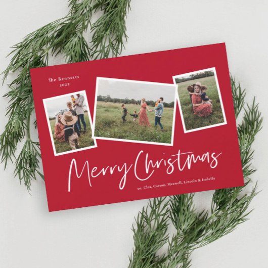 Modern 3 Foto Collage Frohe Weihnachten