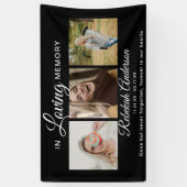 Modern 3 Foto Collage Memorial Banner (Vertikal)