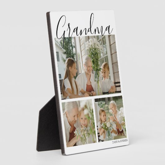 Modern 3 Foto Oma Fotoplatte (Seite)