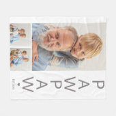 Modern 3 Foto Pawpaw Plaque Fleecedecke (Vorderseite (Horizontal))