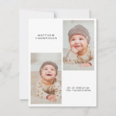 Modern 3 Photo Baby Shower Thank You (Vorderseite)