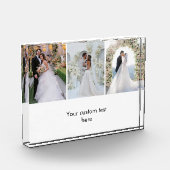 Modern 3 Photo Collage Custom Text Photo Block (Links)