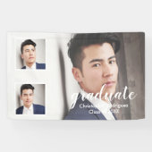 Modern 3 Photo Graduation Banner (Horizontal)
