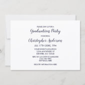 Modern 3 Photo Graduation Einladung (Rückseite)