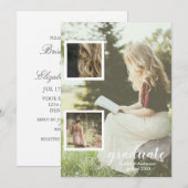 Modern 3 Photo Graduation Einladung (Vorne/Hinten)