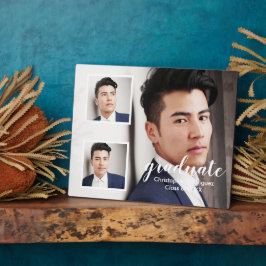 Modern 3 Photo Graduation Fotoplatte