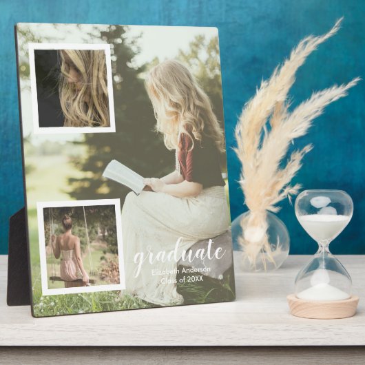 Modern 3 Photo Graduation Fotoplatte (Seite)