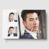 Modern 3 Photo Graduation Gästebuch (Vorderseite)
