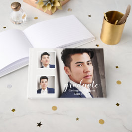 Modern 3 Photo Graduation Gästebuch