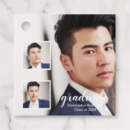 Modern 3 Photo Graduation Geschenkanhänger
