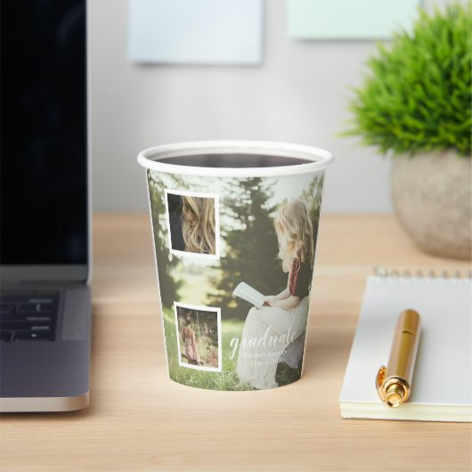 Modern 3 Photo Graduation Pappbecher (InSitu)