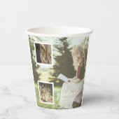 Modern 3 Photo Graduation Pappbecher (Vorderseite)