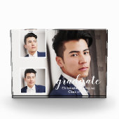 Modern 3 Photo Graduation Photo Block (Vorderseite)