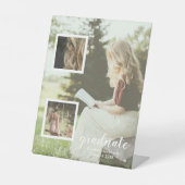 Modern 3 Photo Graduation Sockelschild (Vorderseite)